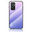 Carcasa Bumper Funda Silicona Espejo Gradiente Arco iris LS1 para OnePlus 9RT 5G Purpura Claro