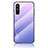 Carcasa Bumper Funda Silicona Espejo Gradiente Arco iris LS1 para OnePlus Nord CE 5G Purpura Claro