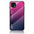 Carcasa Bumper Funda Silicona Espejo Gradiente Arco iris LS1 para Oppo A16K Rosa Roja