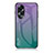 Carcasa Bumper Funda Silicona Espejo Gradiente Arco iris LS1 para Oppo A18 Multicolor