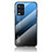 Carcasa Bumper Funda Silicona Espejo Gradiente Arco iris LS1 para Oppo A54 4G Azul