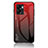 Carcasa Bumper Funda Silicona Espejo Gradiente Arco iris LS1 para Oppo A56S 5G Rojo