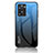 Carcasa Bumper Funda Silicona Espejo Gradiente Arco iris LS1 para Oppo A57s Azul