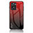 Carcasa Bumper Funda Silicona Espejo Gradiente Arco iris LS1 para Oppo A57s Rojo