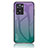 Carcasa Bumper Funda Silicona Espejo Gradiente Arco iris LS1 para Oppo A77s Multicolor