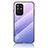 Carcasa Bumper Funda Silicona Espejo Gradiente Arco iris LS1 para Oppo A95 5G Purpura Claro