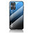 Carcasa Bumper Funda Silicona Espejo Gradiente Arco iris LS1 para Oppo A96 5G Azul