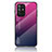 Carcasa Bumper Funda Silicona Espejo Gradiente Arco iris LS1 para Oppo F19 Pro+ Plus 5G Rosa Roja