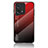 Carcasa Bumper Funda Silicona Espejo Gradiente Arco iris LS1 para Oppo Find X5 5G Rojo