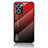 Carcasa Bumper Funda Silicona Espejo Gradiente Arco iris LS1 para Oppo Find X5 Lite 5G Rojo