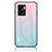 Carcasa Bumper Funda Silicona Espejo Gradiente Arco iris LS1 para Oppo K10 5G India Cian