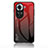 Carcasa Bumper Funda Silicona Espejo Gradiente Arco iris LS1 para Oppo Reno11 5G Rojo