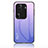 Carcasa Bumper Funda Silicona Espejo Gradiente Arco iris LS1 para Oppo Reno11 Pro 5G Purpura Claro