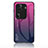 Carcasa Bumper Funda Silicona Espejo Gradiente Arco iris LS1 para Oppo Reno11 Pro 5G Rosa Roja