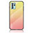 Carcasa Bumper Funda Silicona Espejo Gradiente Arco iris LS1 para Oppo Reno6 Z 5G Amarillo