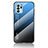 Carcasa Bumper Funda Silicona Espejo Gradiente Arco iris LS1 para Oppo Reno6 Z 5G Azul