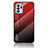 Carcasa Bumper Funda Silicona Espejo Gradiente Arco iris LS1 para Oppo Reno6 Z 5G Rojo