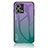 Carcasa Bumper Funda Silicona Espejo Gradiente Arco iris LS1 para Oppo Reno7 4G Multicolor