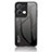 Carcasa Bumper Funda Silicona Espejo Gradiente Arco iris LS1 para Oppo Reno8 Pro 5G Gris Oscuro