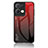 Carcasa Bumper Funda Silicona Espejo Gradiente Arco iris LS1 para Oppo Reno8 Pro 5G Rojo