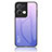 Carcasa Bumper Funda Silicona Espejo Gradiente Arco iris LS1 para Oppo Reno8 Pro+ Plus 5G Purpura Claro
