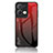 Carcasa Bumper Funda Silicona Espejo Gradiente Arco iris LS1 para Oppo Reno8 Pro+ Plus 5G Rojo