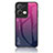Carcasa Bumper Funda Silicona Espejo Gradiente Arco iris LS1 para Oppo Reno8 Pro+ Plus 5G Rosa Roja