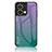 Carcasa Bumper Funda Silicona Espejo Gradiente Arco iris LS1 para Oppo Reno9 5G Multicolor