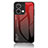 Carcasa Bumper Funda Silicona Espejo Gradiente Arco iris LS1 para Oppo Reno9 Pro 5G Rojo