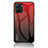 Carcasa Bumper Funda Silicona Espejo Gradiente Arco iris LS1 para Realme 10S 5G Rojo