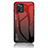 Carcasa Bumper Funda Silicona Espejo Gradiente Arco iris LS1 para Realme C31 Rojo