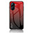 Carcasa Bumper Funda Silicona Espejo Gradiente Arco iris LS1 para Realme C33 (2023) Rojo