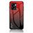 Carcasa Bumper Funda Silicona Espejo Gradiente Arco iris LS1 para Realme V23 5G Rojo