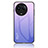 Carcasa Bumper Funda Silicona Espejo Gradiente Arco iris LS1 para Realme V50 5G Purpura Claro