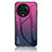 Carcasa Bumper Funda Silicona Espejo Gradiente Arco iris LS1 para Realme V50 5G Rosa Roja