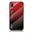 Carcasa Bumper Funda Silicona Espejo Gradiente Arco iris LS1 para Samsung Galaxy A02 Rojo