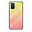 Carcasa Bumper Funda Silicona Espejo Gradiente Arco iris LS1 para Samsung Galaxy A02s Amarillo