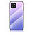 Carcasa Bumper Funda Silicona Espejo Gradiente Arco iris LS1 para Samsung Galaxy A03 Purpura Claro