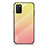 Carcasa Bumper Funda Silicona Espejo Gradiente Arco iris LS1 para Samsung Galaxy A03s Amarillo