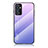 Carcasa Bumper Funda Silicona Espejo Gradiente Arco iris LS1 para Samsung Galaxy A05s Purpura Claro