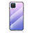 Carcasa Bumper Funda Silicona Espejo Gradiente Arco iris LS1 para Samsung Galaxy A12 Purpura Claro