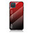 Carcasa Bumper Funda Silicona Espejo Gradiente Arco iris LS1 para Samsung Galaxy A12 Rojo