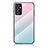 Carcasa Bumper Funda Silicona Espejo Gradiente Arco iris LS1 para Samsung Galaxy A15 4G Cian