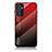 Carcasa Bumper Funda Silicona Espejo Gradiente Arco iris LS1 para Samsung Galaxy A15 4G Rojo