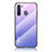 Carcasa Bumper Funda Silicona Espejo Gradiente Arco iris LS1 para Samsung Galaxy A21 European Purpura Claro