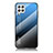 Carcasa Bumper Funda Silicona Espejo Gradiente Arco iris LS1 para Samsung Galaxy A22 4G Azul
