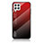 Carcasa Bumper Funda Silicona Espejo Gradiente Arco iris LS1 para Samsung Galaxy A22 4G Rojo