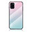 Carcasa Bumper Funda Silicona Espejo Gradiente Arco iris LS1 para Samsung Galaxy A31 Cian