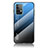 Carcasa Bumper Funda Silicona Espejo Gradiente Arco iris LS1 para Samsung Galaxy A52 4G Azul