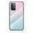 Carcasa Bumper Funda Silicona Espejo Gradiente Arco iris LS1 para Samsung Galaxy A52 4G Cian
